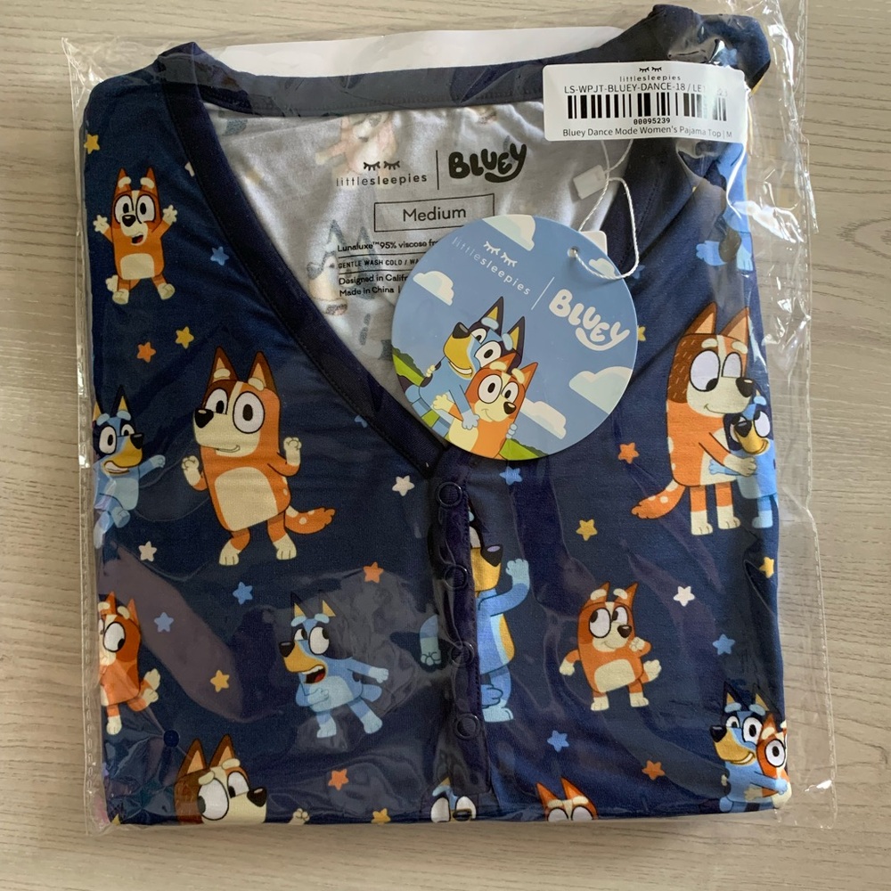 NWT Little Sleepies women BLUEY top